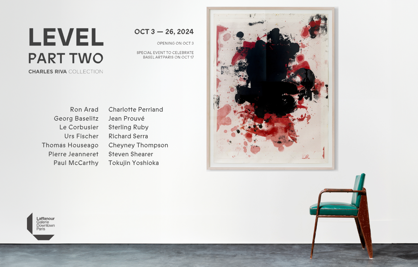 Affiche LEVEL PART TWO - Galerie Downtown et Charles Riva